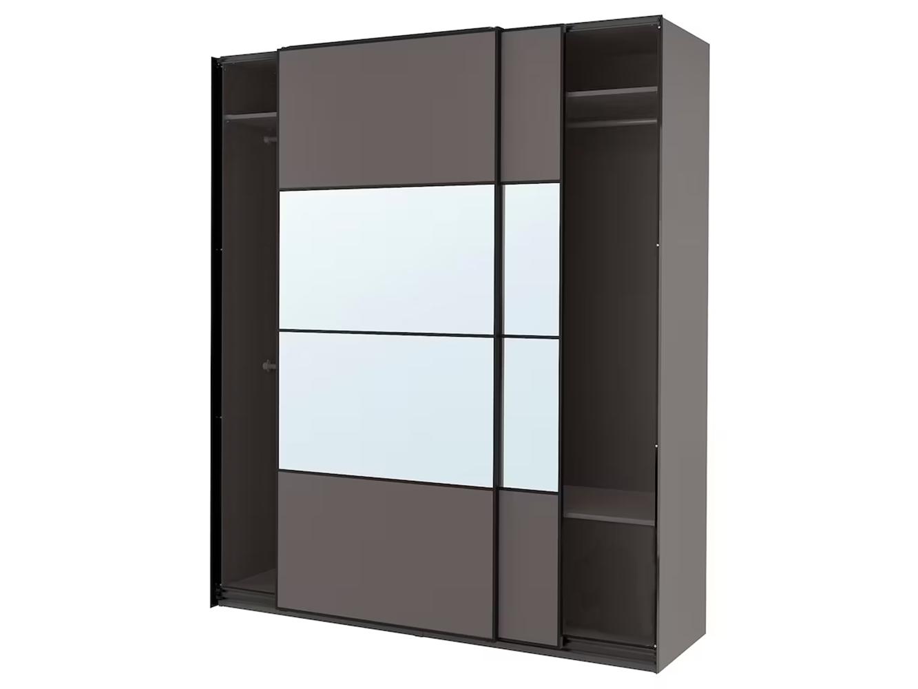 Шкаф купе Пакс Мехамн 14 dark gray ИКЕА (IKEA) изображение товара