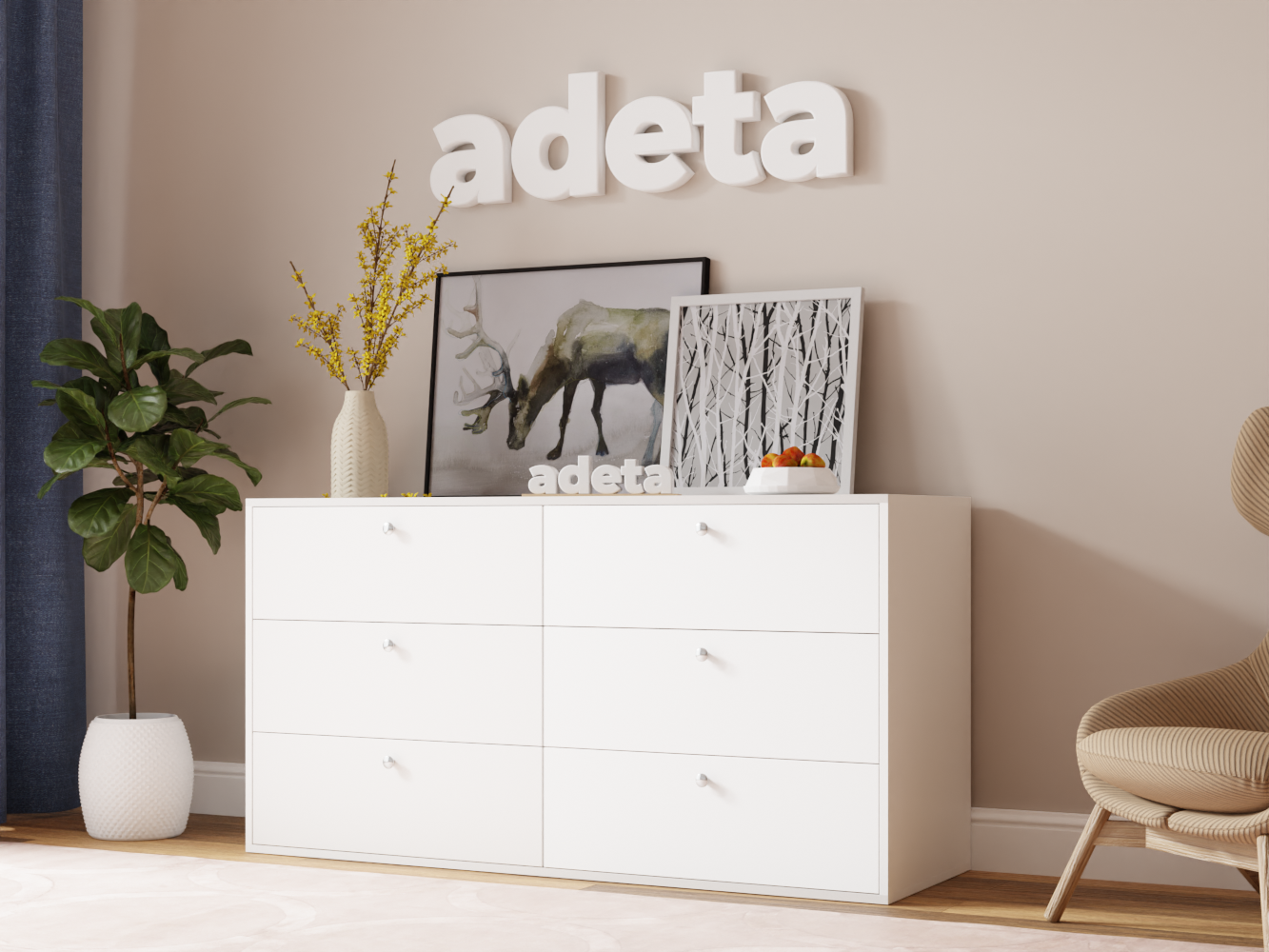 Комод Каллакс 16 white ИКЕА (IKEA) изображение товара