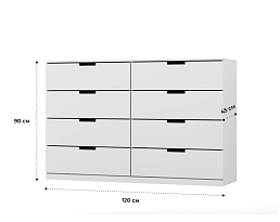 Изображение товара Комод Нордли 13 white ИКЕА (IKEA) на сайте adeta.ru